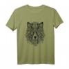 Wolf Mandala Hund T-Shirt - Kunstvolles Tiermotiv mit orientalischem Mandala, perfektes Geschenk für Wolf- und Kunstliebhaber