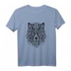 Wolf Mandala Hund T-Shirt - Kunstvolles Tiermotiv mit orientalischem Mandala, perfektes Geschenk für Wolf- und Kunstliebhaber
