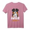 Australian Shepherd Aussie Mom Hundemama T-Shirt – Perfektes Geschenk für Hundehalterinnen zu Weihnachten, Geburtstag oder Muttertag