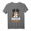 Australian Shepherd Aussie Mom Hundemama T-Shirt – Perfektes Geschenk für Hundehalterinnen zu Weihnachten, Geburtstag oder Muttertag