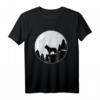 Französische Bulldogge Frenchie Bully T-Shirt mit Mondmotiv – Lustiges Geschenk für Hundeliebhaber, Herrchen, Frauchen, Züchter & Hundetrainer