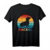 Dackel Dachshund Teckel Hund Hundehalter T-Shirt – Vintage Retro Design für Dackelbesitzer, Züchter und Hundeliebhaber, perfekt als Geschenk zu Weihnachten oder Geburtstag