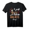 Galgo Español Hund mit Plüschtier und Herzen T-Shirt – Lustiges Hunde Motiv für Hundehalter, Fans und Kinder