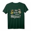 Möpse Mops Liebe Vintage T-Shirt mit süßer Hunde Grafik – Lustiges Geschenk für Hundeliebhaber, Hundemamas & Gassirunden-Fans