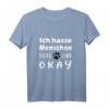 Ich hasse Menschen Tiere sind Okay Hunde T-Shirt – Humorvolles Geschenk für Hundeliebhaber und Tierfreunde