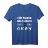 Ich hasse Menschen Tiere sind Okay Hunde T-Shirt – Humorvolles Geschenk für Hundeliebhaber und Tierfreunde
