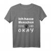 Ich hasse Menschen Tiere sind Okay Hunde T-Shirt – Humorvolles Geschenk für Hundeliebhaber und Tierfreunde