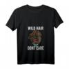 Damen Lagotto Romagnolo & Barbet Hunde T-Shirt mit V-Ausschnitt - Wild Hair Don't Care, perfektes Geschenk für Hundeliebhaberinnen mit natürlichen Haaren oder Bart