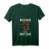 Damen Lagotto Romagnolo & Barbet Hunde T-Shirt mit V-Ausschnitt - Wild Hair Don't Care, perfektes Geschenk für Hundeliebhaberinnen mit natürlichen Haaren oder Bart