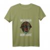 Damen Lagotto Romagnolo & Barbet Hunde T-Shirt mit V-Ausschnitt - Wild Hair Don't Care, perfektes Geschenk für Hundeliebhaberinnen mit natürlichen Haaren oder Bart