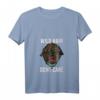 Damen Lagotto Romagnolo & Barbet Hunde T-Shirt mit V-Ausschnitt - Wild Hair Don't Care, perfektes Geschenk für Hundeliebhaberinnen mit natürlichen Haaren oder Bart
