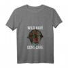 Damen Lagotto Romagnolo & Barbet Hunde T-Shirt mit V-Ausschnitt - Wild Hair Don't Care, perfektes Geschenk für Hundeliebhaberinnen mit natürlichen Haaren oder Bart