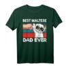 Best Maltese Dad Ever Ghettofaust - Lustiges Malteser Papa T-Shirt für Hundeliebhaber, Züchter & Hundemamas zum Geburtstag & Weihnachten