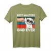 Best Maltese Dad Ever Ghettofaust - Lustiges Malteser Papa T-Shirt für Hundeliebhaber, Züchter & Hundemamas zum Geburtstag & Weihnachten
