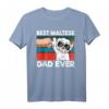 Best Maltese Dad Ever Ghettofaust - Lustiges Malteser Papa T-Shirt für Hundeliebhaber, Züchter & Hundemamas zum Geburtstag & Weihnachten
