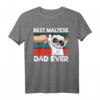 Best Maltese Dad Ever Ghettofaust - Lustiges Malteser Papa T-Shirt für Hundeliebhaber, Züchter & Hundemamas zum Geburtstag & Weihnachten