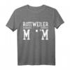 Rottweiler Hundemama T-Shirt – Klassisch geschnitten, doppelt genähter Saum, perfekt für Hundeliebhaberinnen