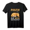 Positiv auf müde getestet Hund Schlafshirt – Lustiges T-Shirt für Morgenmuffel, Langschläfer & Hundeliebhaber, ideales Weihnachtsgeschenk