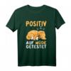 Positiv auf müde getestet Hund Schlafshirt – Lustiges T-Shirt für Morgenmuffel, Langschläfer & Hundeliebhaber, ideales Weihnachtsgeschenk