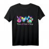 Peace Love Dogs Hundepfote Batikmuster T-Shirt – Lustiges Geschenk für Hundeliebhaber, Hundemamas & Tierärzte zum Muttertag & Geburtstag