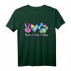 Peace Love Dogs Hundepfote Batikmuster T-Shirt – Lustiges Geschenk für Hundeliebhaber, Hundemamas & Tierärzte zum Muttertag & Geburtstag
