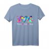 Peace Love Dogs Hundepfote Batikmuster T-Shirt – Lustiges Geschenk für Hundeliebhaber, Hundemamas & Tierärzte zum Muttertag & Geburtstag