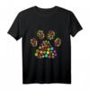 Hundepfote Blumen Hundemama T-Shirt – Perfektes Geschenk für Hundebesitzerinnen & Hundefreundinnen