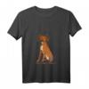 Damen Süßer Ridgeback Welpen liebt Hundemama T-Shirt mit V-Ausschnitt – Perfekt als Geschenk für Hundemütter & Hundeliebhaber