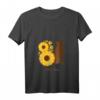 Damen Sonnenblumen-Hundemama – Pitbull T-Shirt mit V-Ausschnitt für Hunde- und Pitbull-Liebhaber, ideales Geschenk zum Geburtstag, Weihnachten & Muttertag