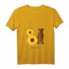 Damen Sonnenblumen-Hundemama – Pitbull T-Shirt mit V-Ausschnitt für Hunde- und Pitbull-Liebhaber, ideales Geschenk zum Geburtstag, Weihnachten & Muttertag