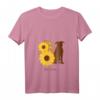 Damen Sonnenblumen-Hundemama – Pitbull T-Shirt mit V-Ausschnitt für Hunde- und Pitbull-Liebhaber, ideales Geschenk zum Geburtstag, Weihnachten & Muttertag
