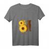 Damen Sonnenblumen-Hundemama – Pitbull T-Shirt mit V-Ausschnitt für Hunde- und Pitbull-Liebhaber, ideales Geschenk zum Geburtstag, Weihnachten & Muttertag