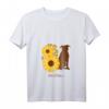 Damen Sonnenblumen-Hundemama – Pitbull T-Shirt mit V-Ausschnitt für Hunde- und Pitbull-Liebhaber, ideales Geschenk zum Geburtstag, Weihnachten & Muttertag