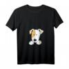 Damen Süßer Jack Russell Terrier T-Shirt mit V-Ausschnitt – Lustiges Hundedesign als Geschenk für Hundeeltern, Kinder und Hundeliebhaber