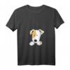 Damen Süßer Jack Russell Terrier T-Shirt mit V-Ausschnitt – Lustiges Hundedesign als Geschenk für Hundeeltern, Kinder und Hundeliebhaber