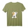 Damen Süßer Jack Russell Terrier T-Shirt mit V-Ausschnitt – Lustiges Hundedesign als Geschenk für Hundeeltern, Kinder und Hundeliebhaber