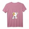 Damen Süßer Jack Russell Terrier T-Shirt mit V-Ausschnitt – Lustiges Hundedesign als Geschenk für Hundeeltern, Kinder und Hundeliebhaber