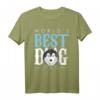 Herren Bester Hunde Dad T-Shirt – Stolzer Husky Papa mit 'Weltbester Hundevater' Schriftzug, ideales Geschenk für Hundehalter und Husky-Liebhaber