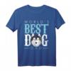Herren Bester Hunde Dad T-Shirt – Stolzer Husky Papa mit 'Weltbester Hundevater' Schriftzug, ideales Geschenk für Hundehalter und Husky-Liebhaber