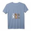 Damen Süßes Pudel Trio T-Shirt – Hundeliebhaber Geschenk mit Comic-Design für Gassi, Hundeshows & Weihnachten
