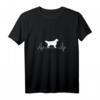 Damen Labrador Golden Retriever Herzschlag EKG Hunde T-Shirt mit V-Ausschnitt – Niedliches & Cooles Tiermotiv