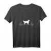 Damen Labrador Golden Retriever Herzschlag EKG Hunde T-Shirt mit V-Ausschnitt – Niedliches & Cooles Tiermotiv