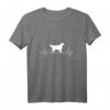 Damen Labrador Golden Retriever Herzschlag EKG Hunde T-Shirt mit V-Ausschnitt – Niedliches & Cooles Tiermotiv