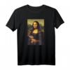 Mona Lisa Igel Lustiges Kunst T-Shirt - Originelles Indie Design für Igel-Fans, Trendige Retro & Vintage Mode