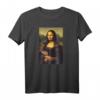 Mona Lisa Igel Lustiges Kunst T-Shirt - Originelles Indie Design für Igel-Fans, Trendige Retro & Vintage Mode