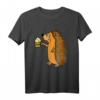 Lustiges Igel-Trinkendes Bier T-Shirt zum HapFrog - Humorvolles Tier- und Bierliebhaber-Shirt