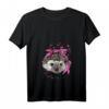 Damen Igel-Bewusstsein für Brustkrebs mit rosa Schleife T-Shirt mit V-Ausschnitt – Unterstützung für Brustkrebs-Überlebende & Familie