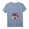 Damen Igel-Bewusstsein für Brustkrebs mit rosa Schleife T-Shirt mit V-Ausschnitt – Unterstützung für Brustkrebs-Überlebende & Familie