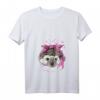 Damen Igel-Bewusstsein für Brustkrebs mit rosa Schleife T-Shirt mit V-Ausschnitt – Unterstützung für Brustkrebs-Überlebende & Familie