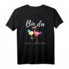 Bin da kann losgehen Flamingo mit Sekt T-Shirt - Lustiges Partyshirt für Mädelsabend & Feierfreunde